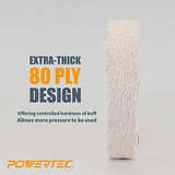 POWERTEC BF601C Bench Buffer Polisher with 2 Extra Buffing Wheels, 6 Inch Buffing & Polishing Bench Grinder Machine for Metal, Jelwelry, Knives, POWERTEC