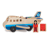 Melissa & Doug Wooden Airplane Play Set With 4 Play Figures and 4 Suitcases - Toy Airplane For Toddlers, Classic Wooden Toys For Kids Melissa & Doug