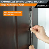 BESTNULE 4-Piece Nail Setter Dual Head Nail Set & Dual Head Center Punch & Hammerless Cold Chisel & Hinge Pin Remover Punch Set, Nail Setter Features BESTNULE