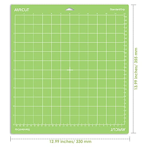 AIRCUT Cutting Mat for Cricut Maker/Explore Air 2/Air/One(12x12 Inch,  StandardGrip, LightGrip, StrongGrip) Multiple Adhesive Sticky Quilting  Cutting
