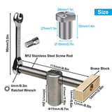 2PCS 3/4 Inch Bench Dog Clamps, Woodworking Clamps with 4 Bench Dogs, CNC Precision Machining Bench Dog with 2 Ratchet Wrenches, Low Profile Design JEEJINYAN