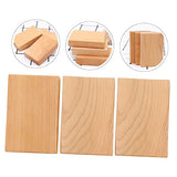 VILLFUL 3pcs Block Craft Toys Unfinished Wood Cutout Puzzle Toy Rectangular Wood Jewelry Accessories Wood Cube for Craft Wood Toys Puzzle Accessories VILLFUL