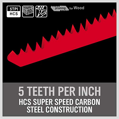 SEDY 9-Inch Wood Pruning Reciprocating Saw Blades, 5TPI Saw Blades - 5 Pack