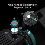 Creality Laser Rotary Roller Pro, Laser Rotary Roller 3 in 1 Multi-Function Engraving Accessories for Laser Engraver, Jaw Chuck Rotary for Engraving Skouphy