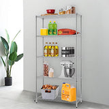 FDW 14" D×36" W×72" H Wire Shelving Unit Metal Shelf with 5 Tier Adjustable Layer Rack Commercial Strong Steel for Restaurant Garage Pantry FDW