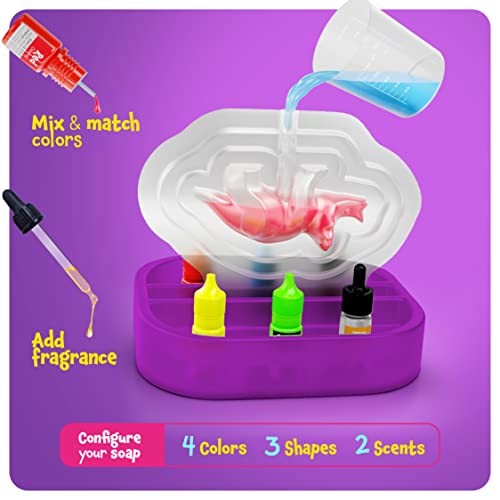 Unicorn Soap Making Kit - Girls Crafts DIY Project Age 6+ Year Old Kids Girl  Gifts Science STEM Activity Teenage Christmas Gift Make Your Own Kits