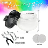 Airbrush Cleaner Kit With Brush Cleaner Solution - Ultimate Airbrush Cleaning Kit, Holder, and Pot for Efficient Cleaning of Airbrushes - Glass Clean Pixiss