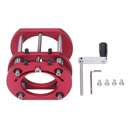 Router Lift Base,Aluminum Alloy and Stainless Steel, 4 Jaw Clamping Router Table Lifting System Base, Woodworking Tool for 64-66mm Diameter - WoodArtSupply