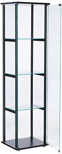 Coaster Home Furnishings 4-Shelf Glass Curio Cabinet Black and Clear Coaster Home Furnishings
