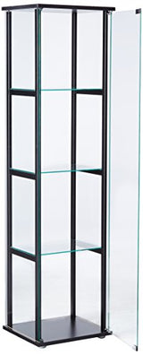 Coaster Home Furnishings 4-Shelf Glass Curio Cabinet Black and Clear Coaster Home Furnishings