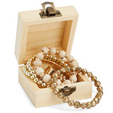 12 Pack of Small Unfinished Wooden Boxes for Crafts Supplies, Paintable Wood Treasure Chests for Jewelry and DIY Projects (2.7x2.7x1.6 in) Bright Creations