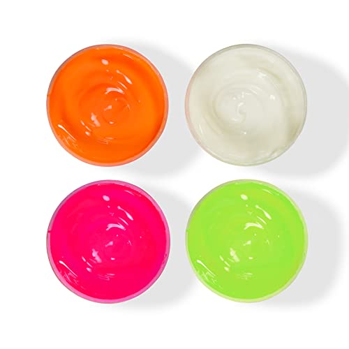 Speedball SB45027 Glo 'n Dark and Fluorescent Screen Printing Ink, 4 oz Jars, Set of 4 Speedball