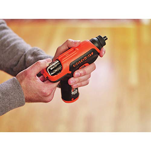 BLACK+DECKER 4V MAX Cordless Screwdriver with Bit Storage, 180 RPM, Battery Included (BDCS50C) BLACK+DECKER