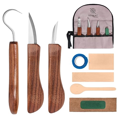 Schaaf Wood Carving Tools Knife Kit | Wood Carving Kit Includes Detail Whittling Knife, Sloyd Carving Knife, Spoon Carving Knife,  Basswood Carving - WoodArtSupply