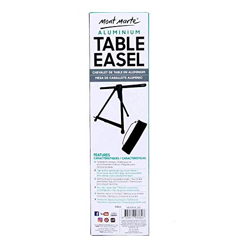 Mont Marte Signature Tabletop Easel 2 Pack with Wings, Holds Canvases up to 20in (50cm) in Height, Angle Adjustment, Includes Carry Bag - WoodArtSupply