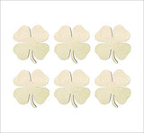 DIY 3 inch 4 Leaf clover cutout, four leaf clover wood cutout, St. Patrick's day shape diy crafts unfinished sanded 4 leaf clover shape WoodArtSupply