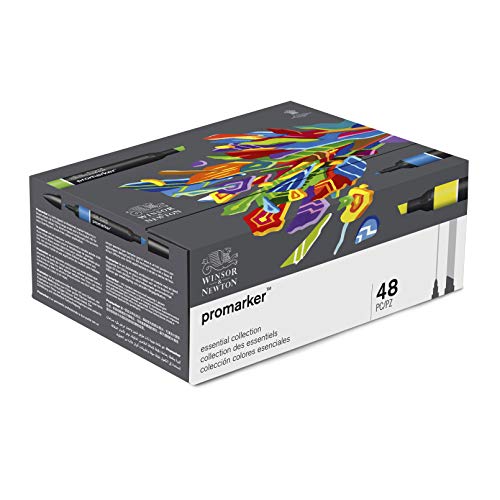 Winsor & Newton Promarker, Set of 48, Essential Collection - WoodArtSupply