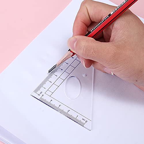 Metal Geometry Kit Set, 13PCS Math Compass and Protractors Geometry Drawing Tool Precision Set Graphic Compasses Triangle Rulers Pencils Protractor - WoodArtSupply