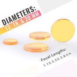 OMTech 20mm ZnSe Focus Lens, CVD ZnSe CO2 Laser Engraver Focal Lens with 2 Inch Focal Length, 2" FL Zinc Selenium Replacement Lens for 50W 60W 70W OMTech