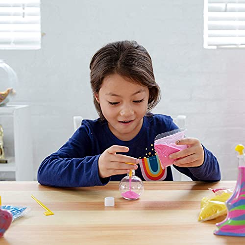 12 Pack Create Your Own Magic Sand Art Glitter Activity | Glow in the Dark Colored Custom Sand Kits for Kids - Includes 12 Bottles, Funnels, Sticks, Liberty Imports