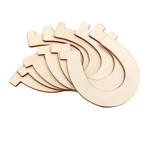 VILLCASE 24pcs Arts and Crafts for Adults Green Gifts Wooden Clothing Rack Boys Craft Horseshoe Wood Chips Wood Slices Hobby Craft DIY Green Wood VILLCASE