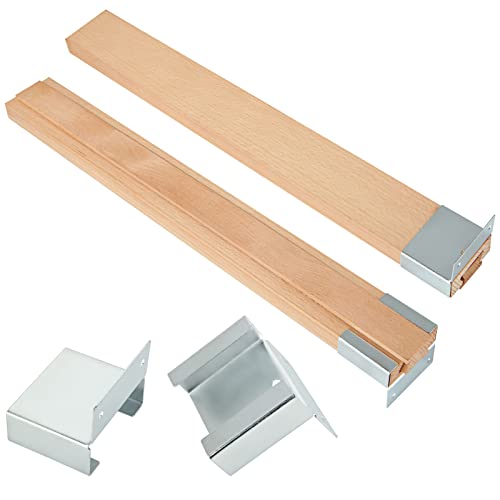 DAJAVE 6PCS 16 Inch Wood Drawer Slides with Metal Slide Glides, Classic Traditional Wood Center Guide Track Mount Drawer Glides Rails Replacement DAJAVE