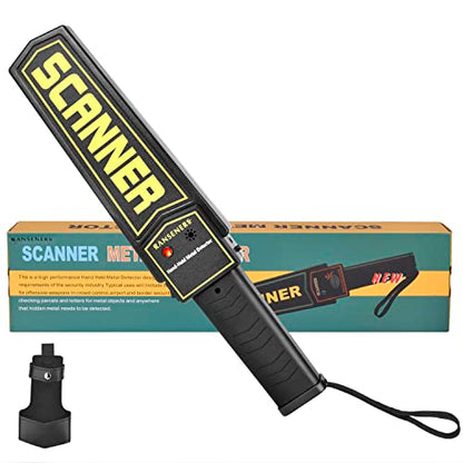 RANSENERS Handheld Metal Detector Wand,Security Wand,Safety Bars, Portable Adjustable Sound & Vibration Alerts, Detects Weapons Knivers Screw (High - WoodArtSupply