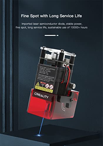 Official Creality Ender-3 S1/S1 Pro CV-Laser Module 24V 1.6W Laser Engraving for 3D Printer, Safety Protection, Precise Focusing, Soot Absorption, Lokkr