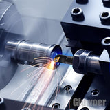 Gluwoer Indexable Lathe Turning Tool 1/2" Shank 14PCS Kit-4PCS Metal Lathe Tools Holder 10PCS DCMT21.51 Carbide Insert for Turning Boring Grooving Gluwoer