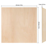 ZEONHAK 20 Pack 10 x 10 x 0.12 Inches Square Unfinished Wood Pieces, Thin Plywood Wood Sheets with Sharp Corners, Unfinished Blank Wood Slices for ZEONHAK