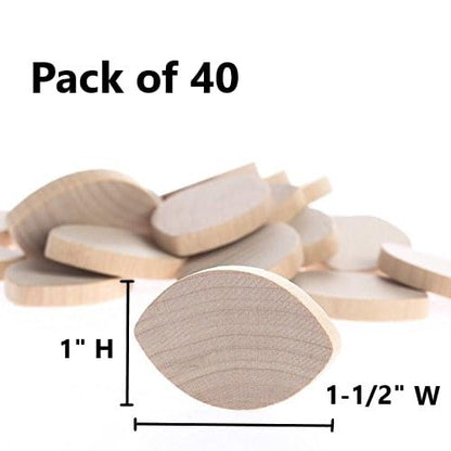 Pack of 40 Unfinished Wood Football Cutouts by Factory Direct Craft - Blank Wooden Sports Team Banquet Mascot Cheerleader Art and Craft Activities