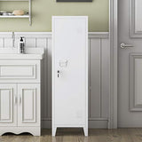 MIOCASA Metal Cabinet Home Office Storage Cabinets with Doors and Shelves Lockable 3 Door File Cabinet Organizer Coat Lockers for Kids (White) MIOCASA