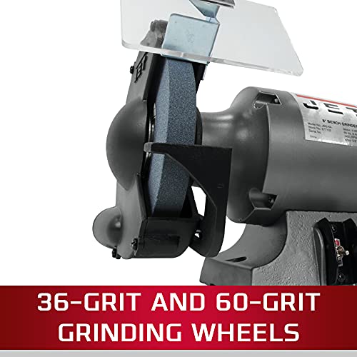 JET 8-Inch Bench Grinder, 3450 RPM, 1/2 HP, 1Ph 115V (JBG-8A) - WoodArtSupply