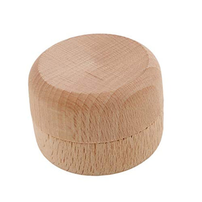 Mini Round Wooden Boxes,Portable Trinket Earrings Organizer,Wedding Ring Jewelry Bearer Boxes,DIY Craft Gift Case