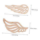 SEWACC Wedding Decorations 100pcs Angel Wings Wood Piece Wood Crafts for Blank Woon Signs Blank Labels Angel Wing Ornaments Angel Wings Cutouts SEWACC