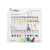 KINGART Studio Acrylic Paint, 12ml (.4oz), Set of 48 Colors KINGART