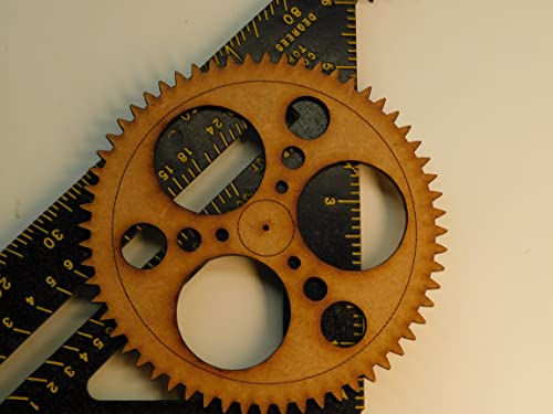 Steampunk Gears Wall Decor - Eight Gears, Two Push Rods - UNFINISHED - Free Shipping - Wood Gears Generic
