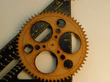 Steampunk Gears Wall Decor - Eight Gears, Two Push Rods - UNFINISHED - Free Shipping - Wood Gears Generic