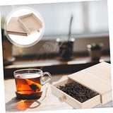 NOLITOY Box Tea Box Gift Box Tea Storage Tea Organizer Container Multi-functional Wood Tea Organizer Tea Holder Desk Topper Wood Storage Drawers Wood NOLITOY