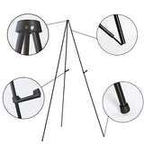 JNZYB Easel Stand for Display Wedding Sign & Poster - 63 Inches Tall Easle for Display Holder - Portable Collapsable Poster Easel - Floor Adjustable JNZYB