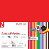 Astrodesigns/Creative Collection Starter Kit Cardstock, 12" x 12", 65 lb/176 gsm 18-Color Assortment, 72 Sheets (46408-03) Neenah