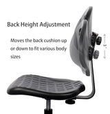 TAKE UR SEAT Deluxe Polyurethane Drafting Lab Stool Chair, 18" Adjustable Footring, 10" Adjustable Height, 450 lbs seat Capacity, Heavy Duty, Built TAKE UR SEAT