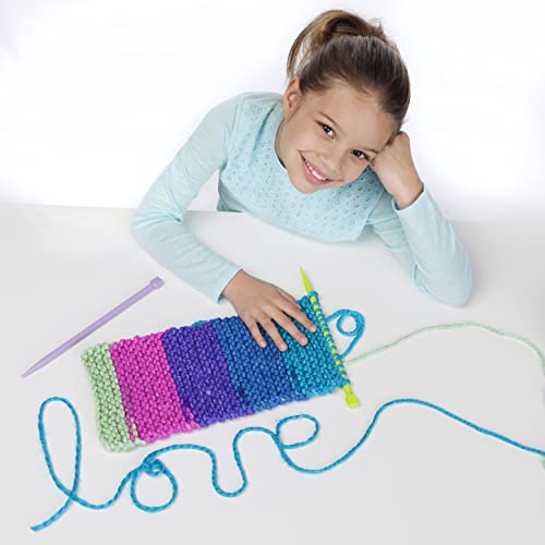Creativity for Kids Learn to Knit Pocket Scarf - DIY Knitting Kit for Beginners, Kids Craft Kit