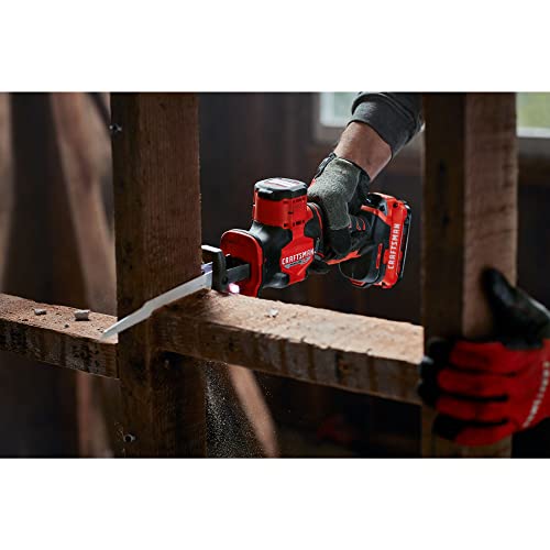 CRAFTSMAN V20 Cordless Reciprocating Saw, 2,800 SPM, Bare Tool Only (CMCS340B) Craftsman
