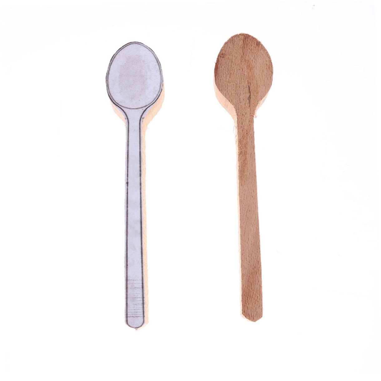 SEWACC 2 Pcs Wood Spoon Hand Carved Wooden Utensils Soup Spoon Blank Wooden Spoon Blocks Cooking Spoon Wooden Spoon Blanks Scoop Ordinary Spoon Hand - WoodArtSupply