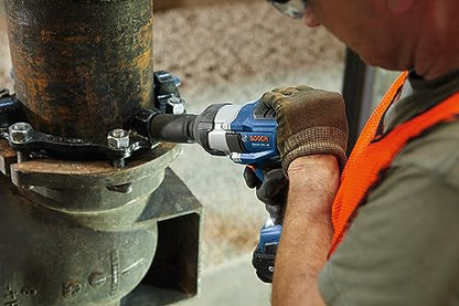 BOSCH GDS18V-740CB14 PROFACTOR™ 18V Connected 1/2 In. Impact Wrench Kit with Friction Ring and (1) CORE18V 8 Ah High Power Battery - WoodArtSupply