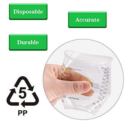 80pcs 8oz Disposable Epoxy Resin Mixing Cups, Clear Plastic Disposable Measuring Cups for Mixing Paint, Pigments, Epoxy Resins, Mixing Cups for