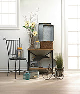 Accent Plus 10018514 Large Galvanized Metal Lantern, Multicolor Accent Plus