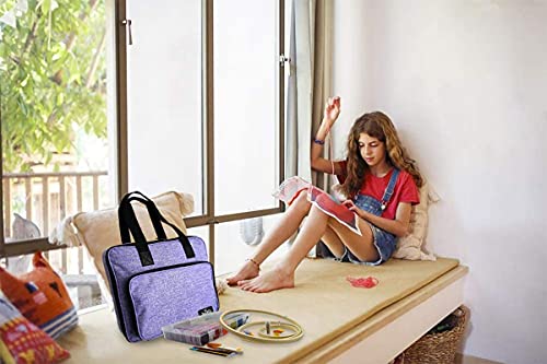 ATTERET Full Range Embroidery and Cross Stitch Starter Kit with Premium Storage Organizer Bag, Includes 99 DMC Coded Cotton Threads, 9 Metallic ATTERET