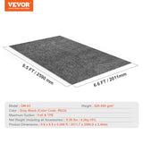 VEVOR Waterproof Garage Floor Mat for Under Car, Non-slip 6.6'x8.5' Compact Size Heavy Duty Containment Mat, Protects Garage Floor from Water, Mud VEVOR